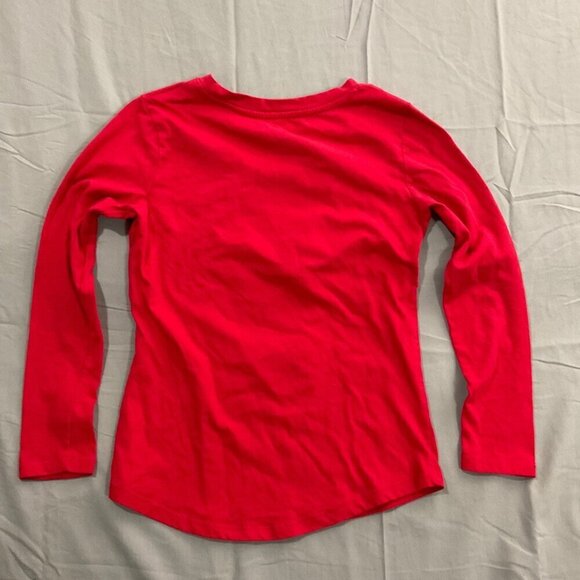 Disney Shirt Girls L 10/12 Minnie Mouse Graphic Cartoon Red Long Sleeve Tee NWOT - Picture 2 of 6